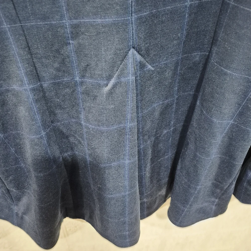 CAbi Sunset Kiss Windowpane Navy Checkered Women's Blazer - Picture 5 of 7